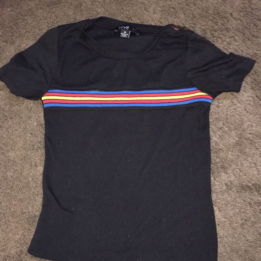 A basic black shirt with stripes 🙃